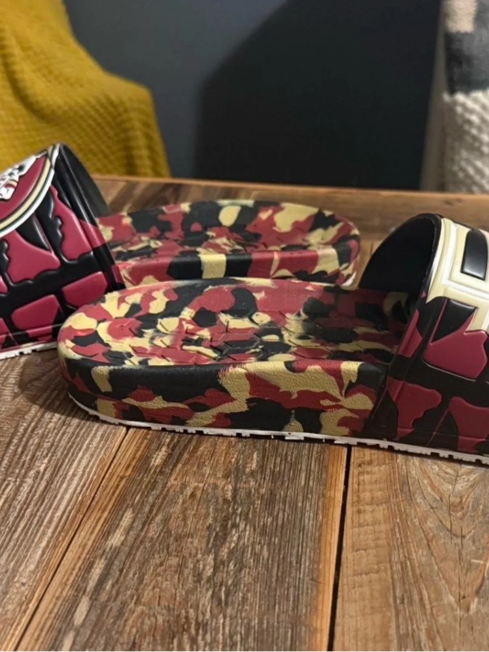 Florida State Slide Sandals in Garnet, Black & Gold